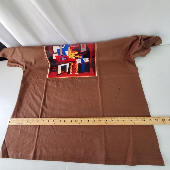 XXL Picasso Three Musicians Hanes Brown Graphic Short Sleeve Tee - Picture 5 of 11